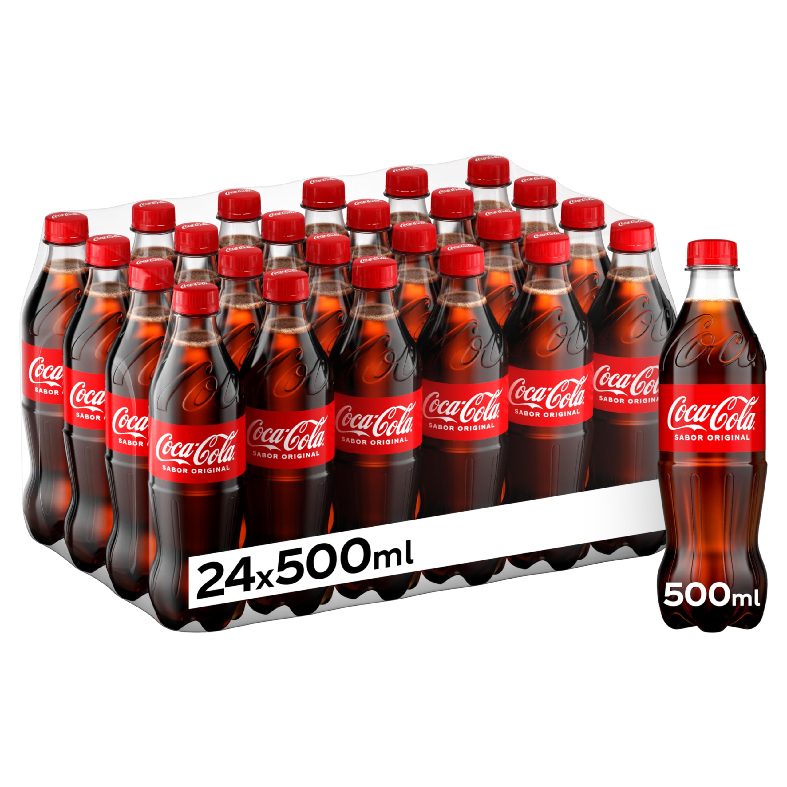 Coca-Cola Sabor Original, Refresco de Cola - Pack 24 Botellas 500